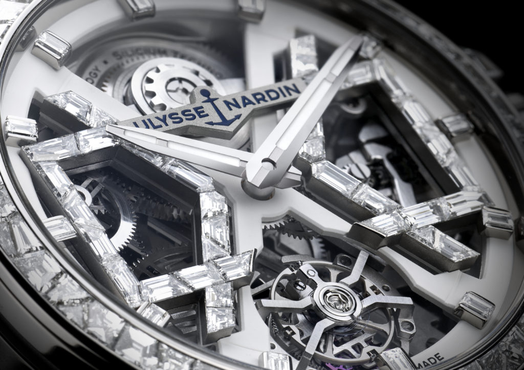 The skeleton dial copy watch has tourbillon.